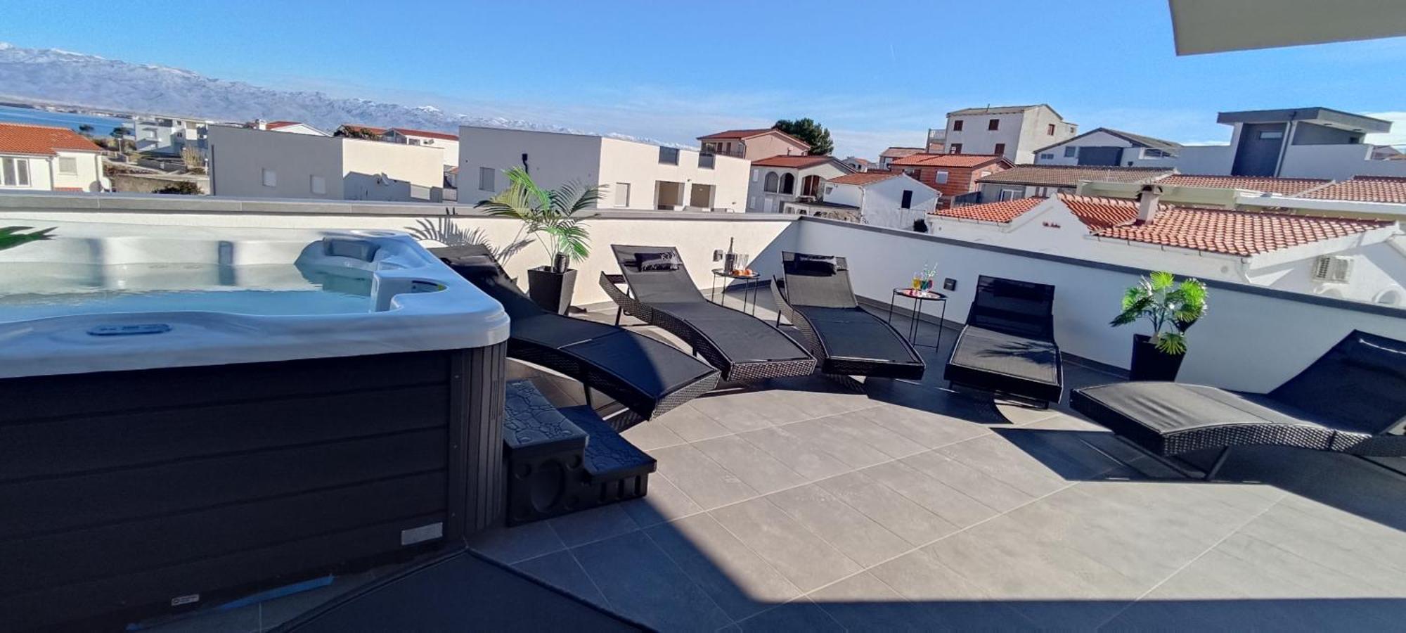Luxurioeses Penthouse Welle Mit Whirlpool, Grill Und Meerblick Vir Esterno foto